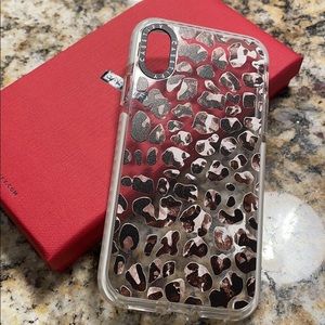 Casetify iPhone X/xs case clear leopard